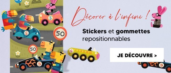 Stickers et gommettes repositionnables pour bébé