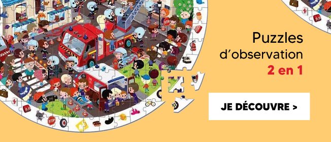 Puzzles d'observation 2 en 1 pour enfant de 3 à 6 ans