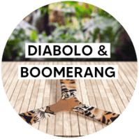 Diabolo et bommerang pour les enfants de 7 à 10 ans