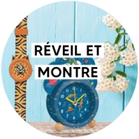 Réveil et montre très déco pour une chambre d'enfant de 3 à 6 ans