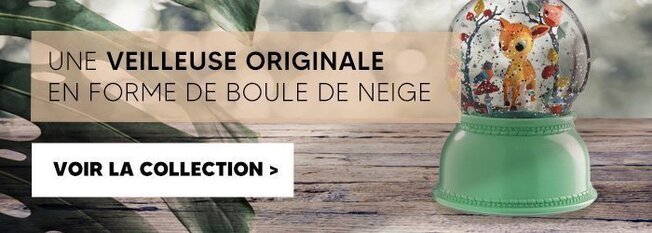 Une idée de cadeau déco originale avec cette veilleuse en forme de boule de neige