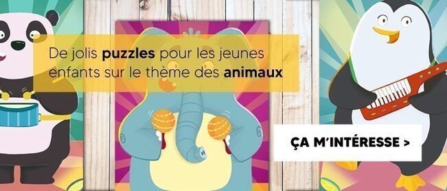 puzzles sur le thème des animaux pour les enfants de 3 à 6 ans