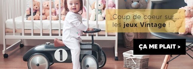 Jeux et jouets vintage pour la motricité de bébé