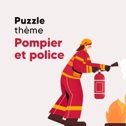 Puzzle enfant sur le thème des pompiers et de la police
