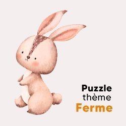 Puzzle pour bébé sur le thème de la ferme