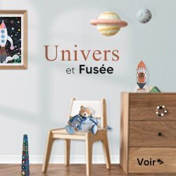 Thème décoration et jouet Univers espace et fusée pour une chambre d'enfant