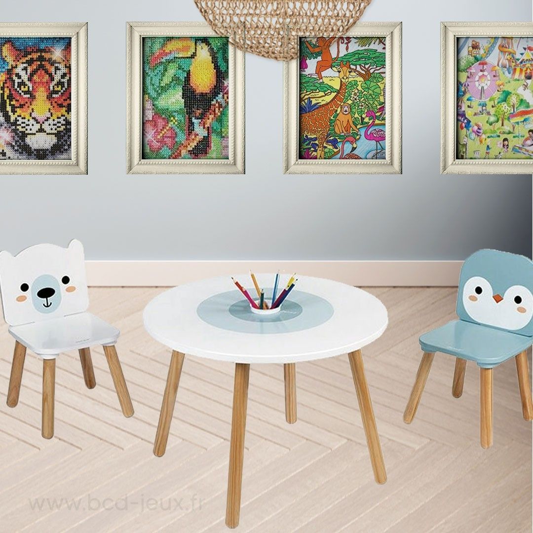 Table et chaises pour enfant Collection Banquise de chez Janod par BCD Jeux