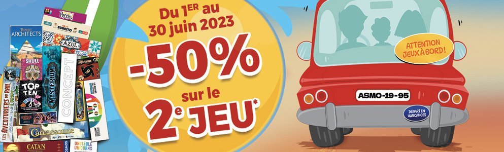 Promo asmodee -50% sur le 2eme jeu acheté